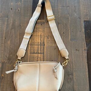Zara Cream Crossbody Bag adjustable Strap